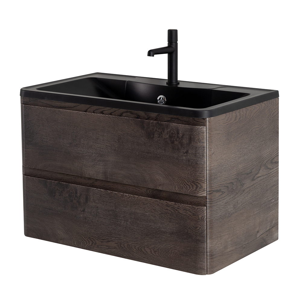 Приобрести belbagno тумба с раковиной albano 100 см, подвесная rovere nature grigio, чёрная раковина