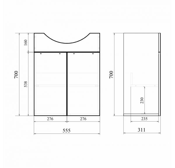 Приобрести mirsant тумба напольная камилла 60 см с раковиной байкал 60, белая ут000004925