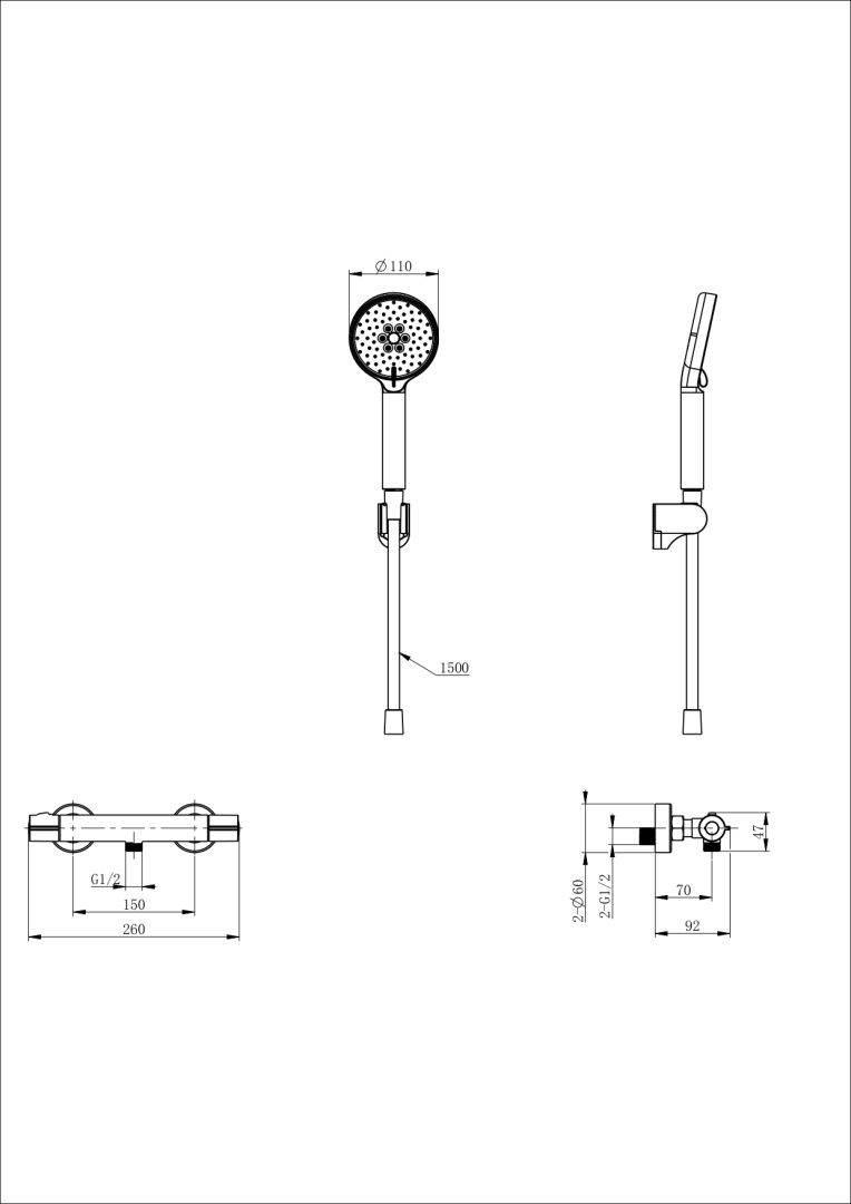 Приобрести смеситель для душа с термостатом wonzon & woghand inn 5, хром (ww-b2063-a-cr)