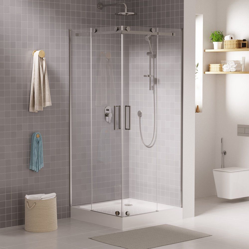 Приобрести grossman душевое ограждение cosmo 100х100 см, хром\прозрачное gr-1100