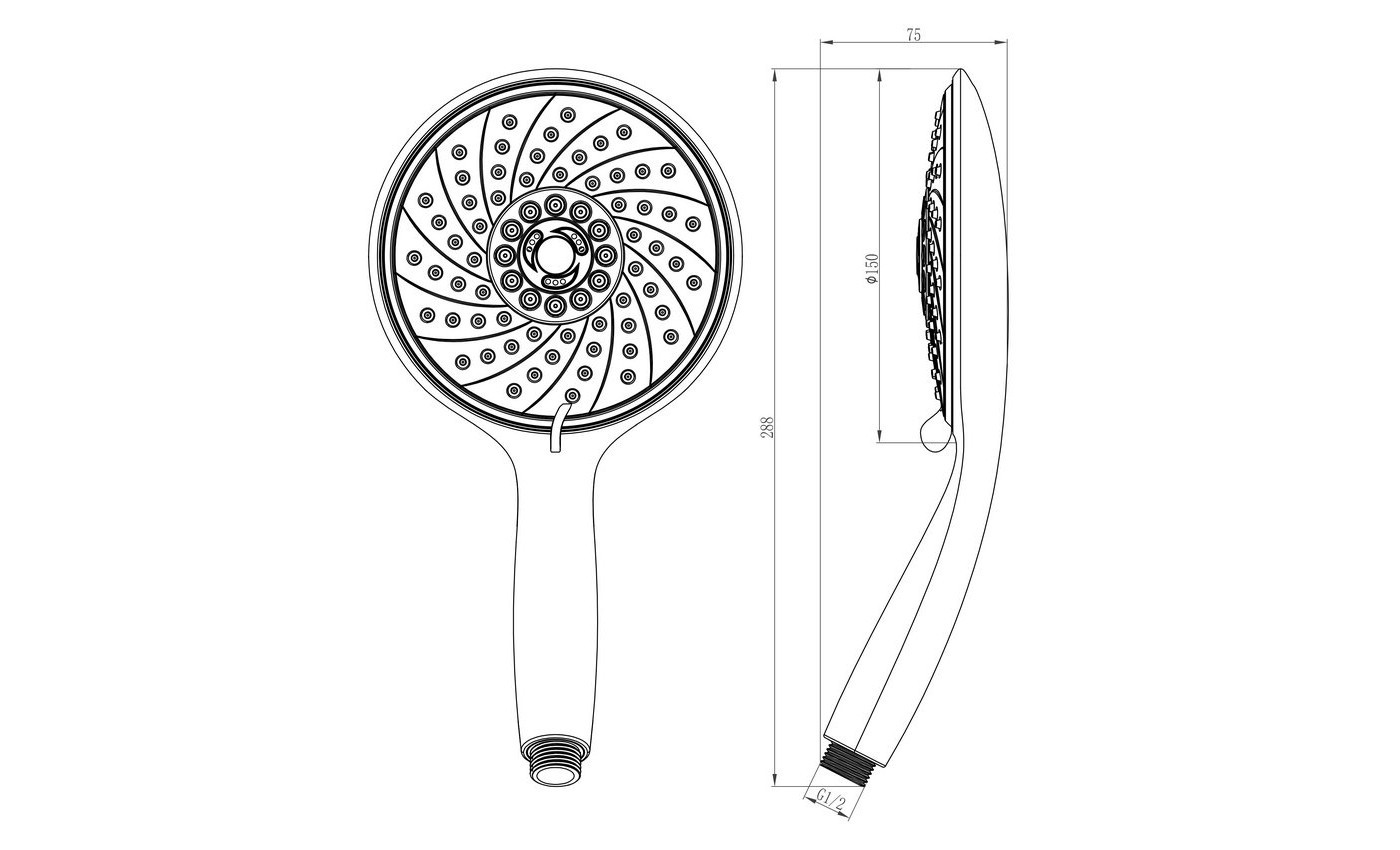Приобрести lemark душевая лейка 6 режимов 150 мм, хром lm0816c