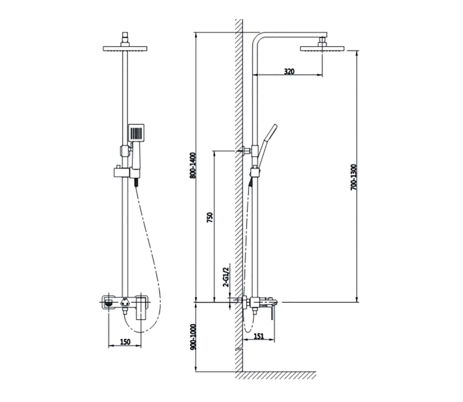 Приобрести душевая система timo briana sx-7130/03 черный