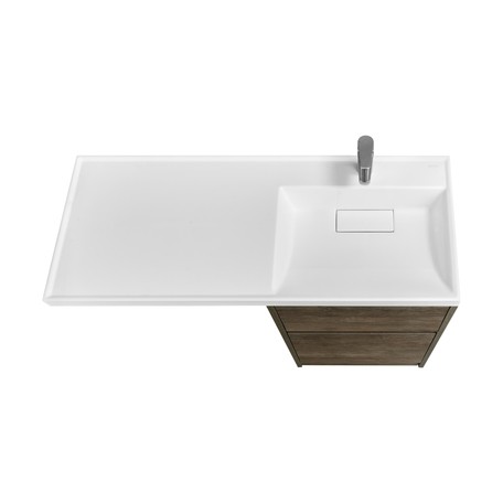 Приобрести тумба напольная с раковиной-столешницей акватон лондри 120 r/l, дуб кантри