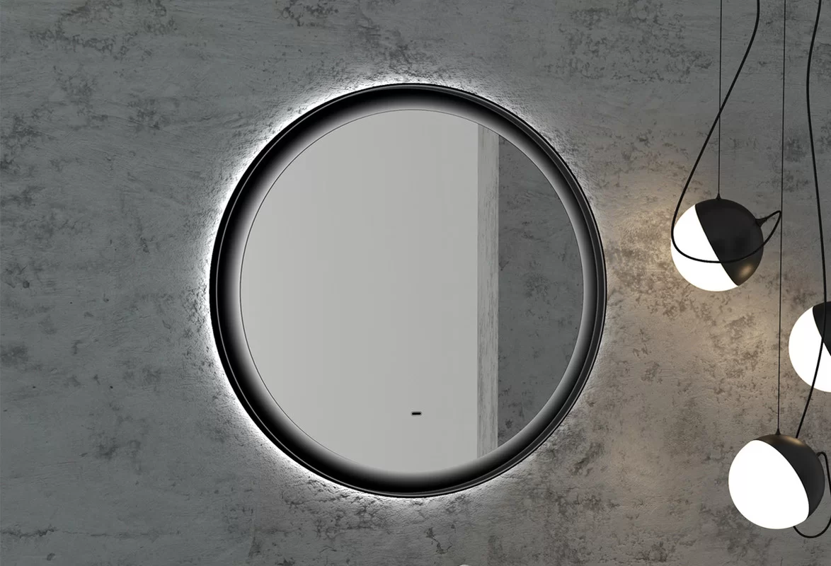 Приобрести continent зеркало с подсветкой planet black 70х70 см, черное