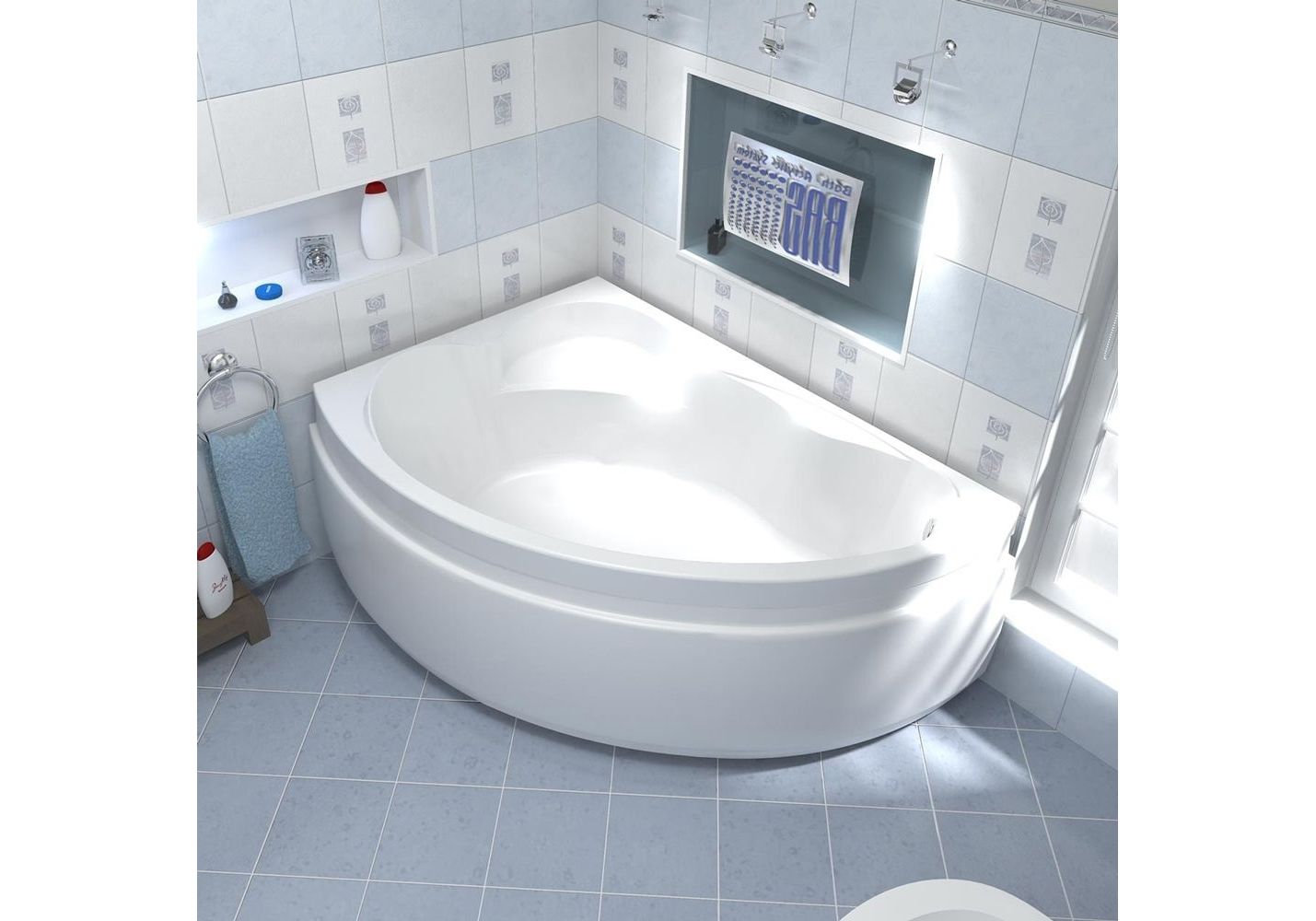 Приобрести акриловая ванна bas лагуна l 170*110