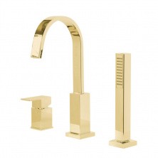 CEZARES Смеситель на борт ванны UNIKA, 3 отверстия, золото UNIKA-BVD3-03/24