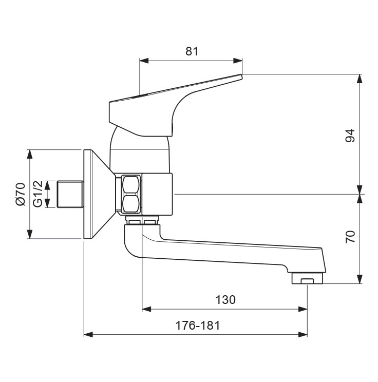 Приобрести ba368aa vidima next смеситель для умывальника, монтаж на стандартных эксцентриках