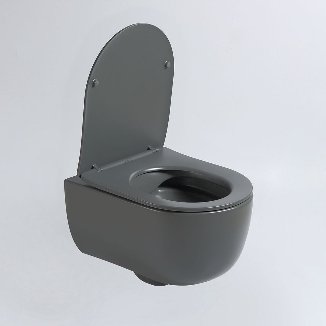 Приобрести vincea унитаз подвесной evo, ультратонкое сиденье, микролифт, антрацит матовый vt1-34sma