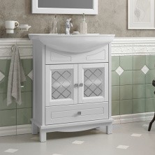 Opadiris Тумба напольная с раковиной Омега 65 см, белая матовая