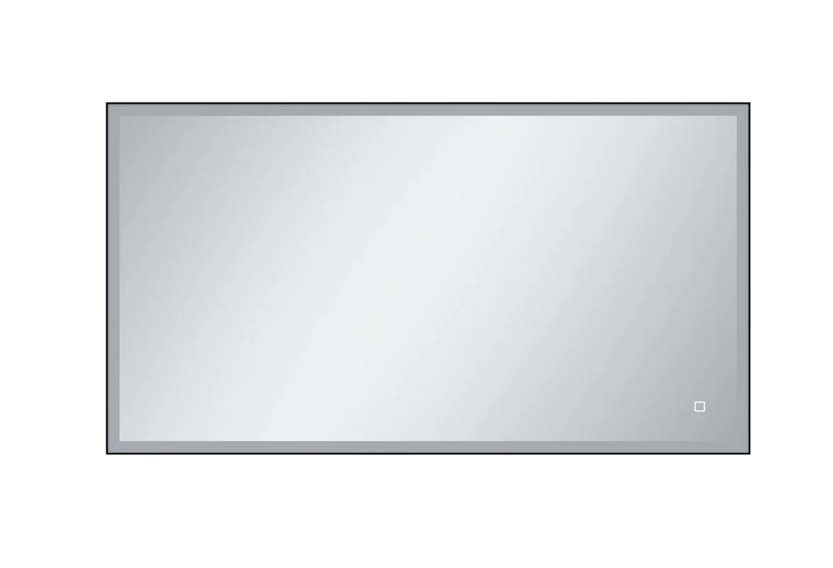 Приобрести continent зеркало с подсветкой solid black 110х60 см, черное