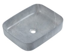 Mirsant Раковина чаша Shell-0619 Grey Stone Matt 51х40 см, серая матовая УТ000074629