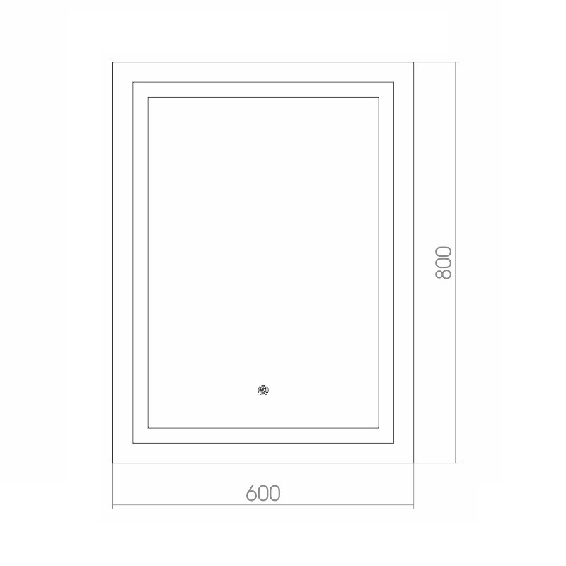 Приобрести azario зеркало рига 800*600, белый, сенсорный включатель, часы, подогрев, фр-00001484