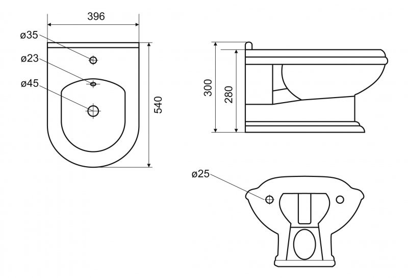 Приобрести cezares подвесное биде king palace, белое czr-618-th