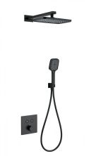 Душевая система с термостатом встраиваемая WONZON & WOGHAND, Черный матовый (WW-D2017-B-MB)