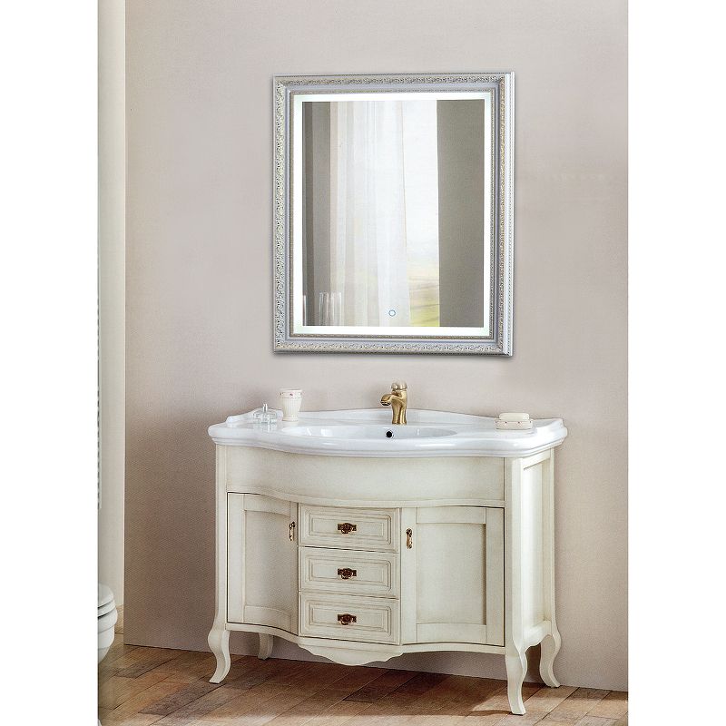 Приобрести continent зеркало с подсветкой verona 60х70 см, сенсорный включатель, белый