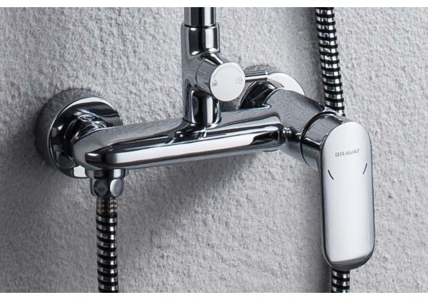 Приобрести душевая система bravat opal r, хром f9125183cp-a2-rus