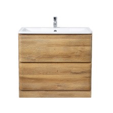BelBagno Тумба с раковиной ALBANO 80 см, напольная Rovere Rustico, белая раковина