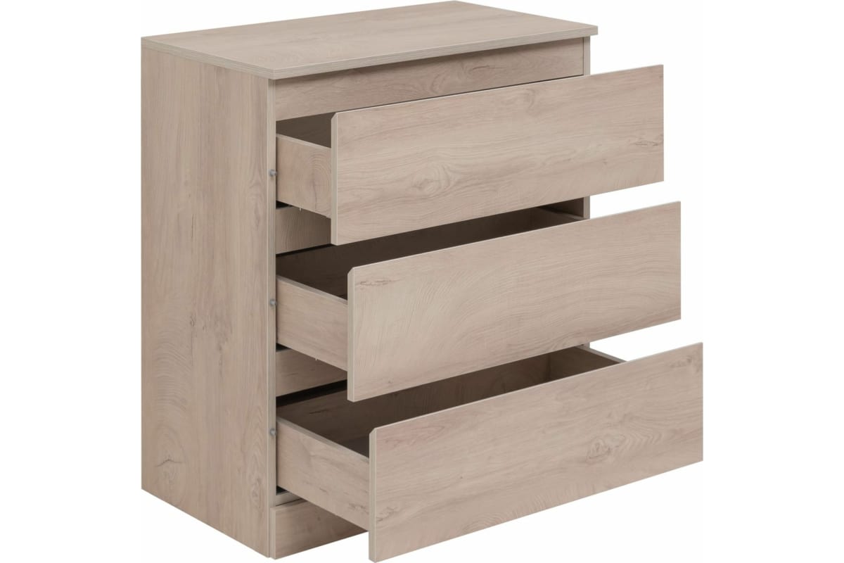 Приобрести aquanet комод сканди 70x40 см, дуб эдгрейн (3 ящика)