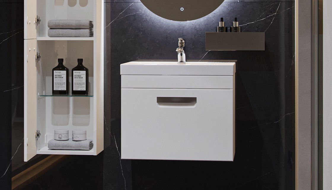 Приобрести тумба подвесная с раковиной velvex estea 60 см белый/матовый tpest.60.1y.233