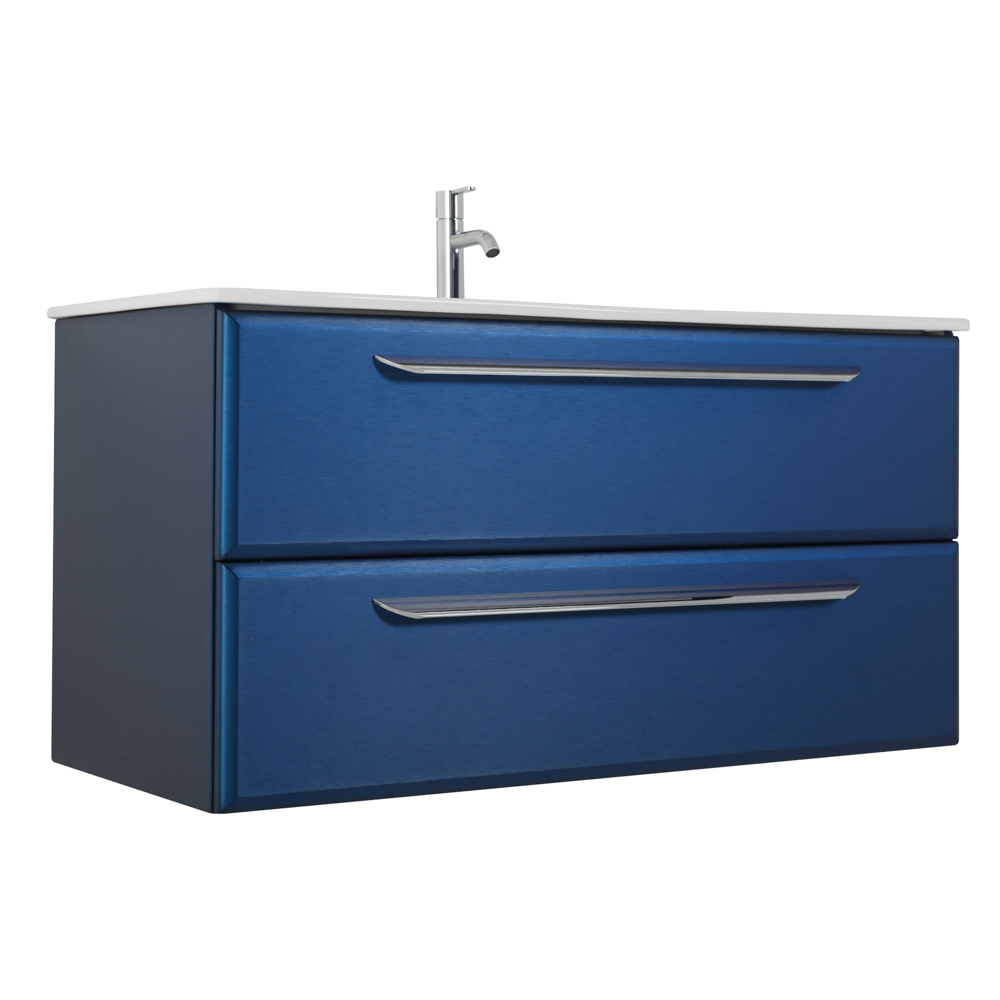 Приобрести cezares тумба подвесная с раковиной eco-cer 80 см sapfiro, синяя eco-cer-800-2c-so-spf-p