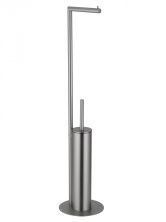 Туалетный ершик в комплекте с держателем туалетной бумаги WONZON & WOGHAND, Брашированный никель (WW-V4602-BR)