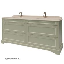 Caprigo Тумба с раковиной GREENWICH 200 см, зеленая, эмаль