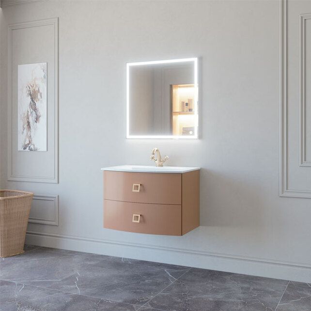 Приобрести caprigo тумба с раковиной legato 70 см, мокко