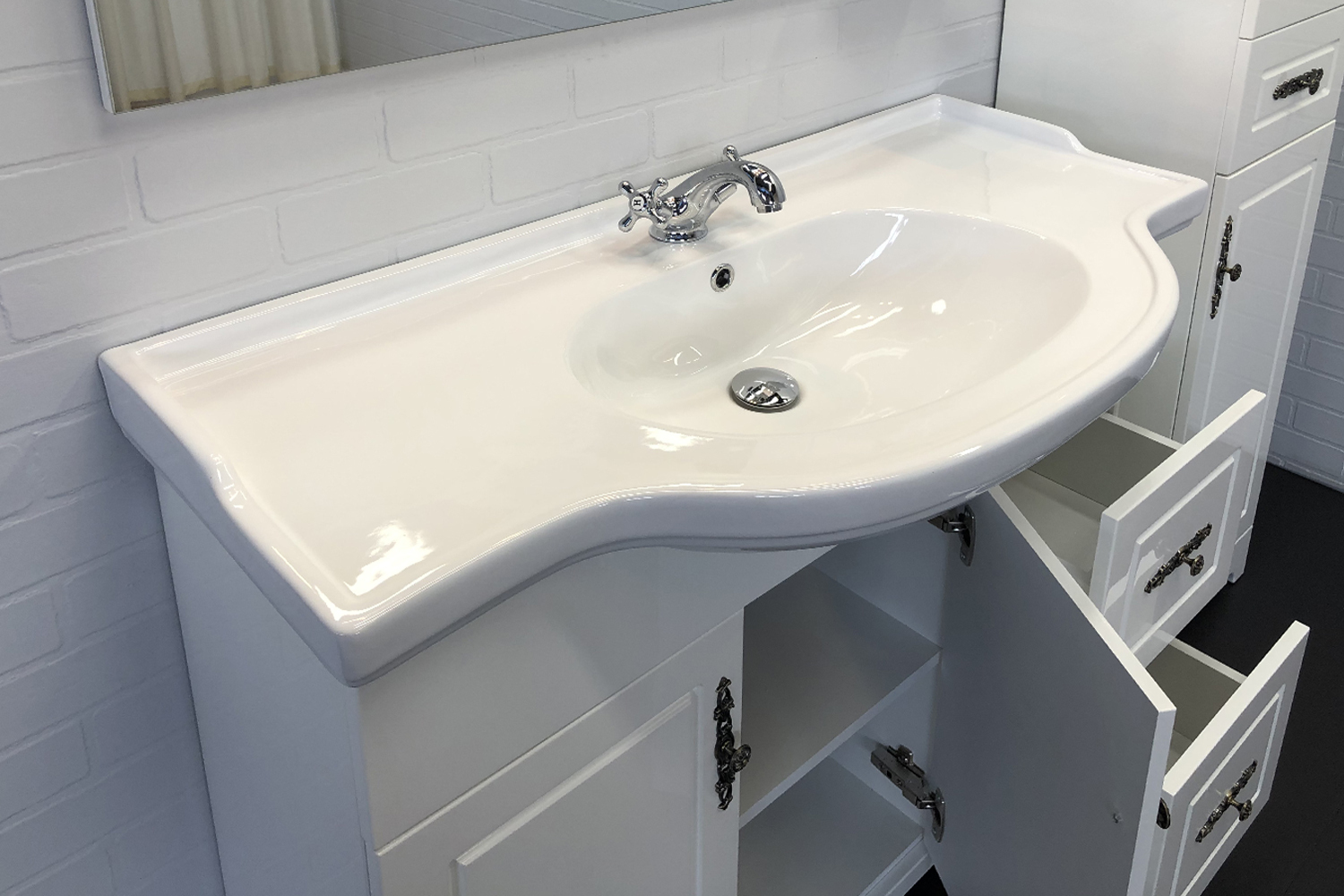 Приобрести сomforty тумба с раковиной "севилья-100" слоновая кость