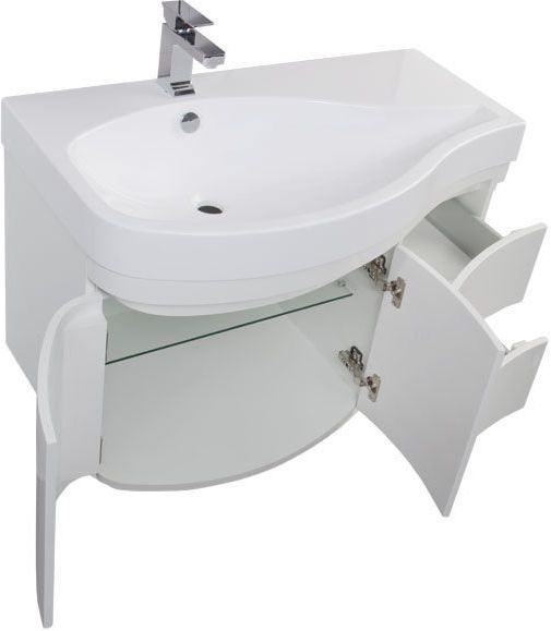 Приобрести aquanet тумба с раковиной сопрано 95 см, l белая 00212998