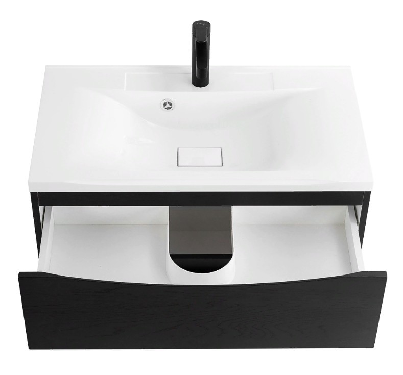 Приобрести тумба подвесная с раковиной belbagno marino-800-2c-so-rca-p 80 см, rovere cioccolato amaro