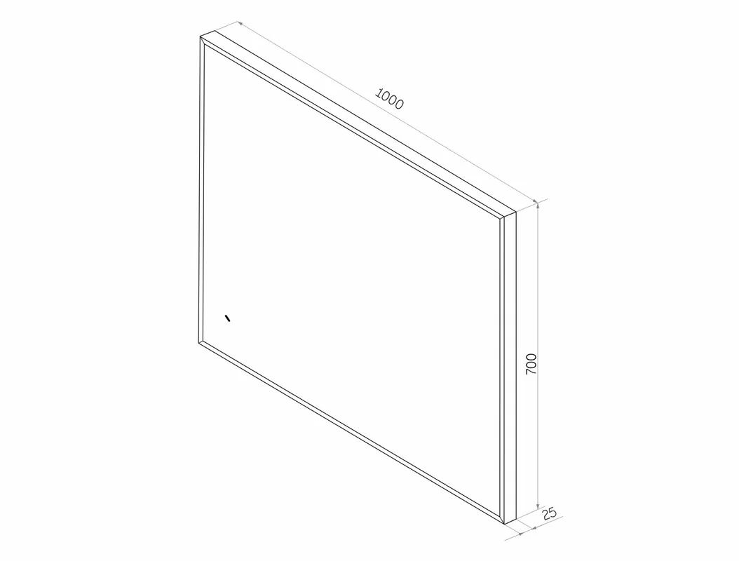 Приобрести continent зеркало с подсветкой meridian white 100х70 см, белое