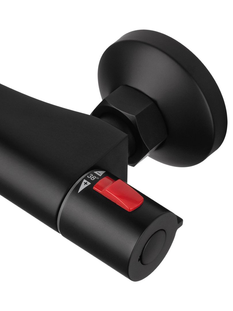 Приобрести смеситель для душа с термостатом wonzon & woghand inn 5, черный матовый (ww-b1005-a-mb)