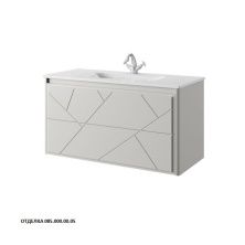 Caprigo Тумба с раковиной TIBET - LOTTO 105 см, белая, эмаль