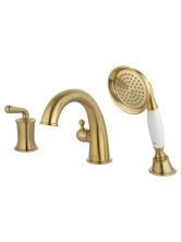 Смеситель на борт ванны WONZON & WOGHAND STEAM, Брашированное золото (WW-88659008-BG)