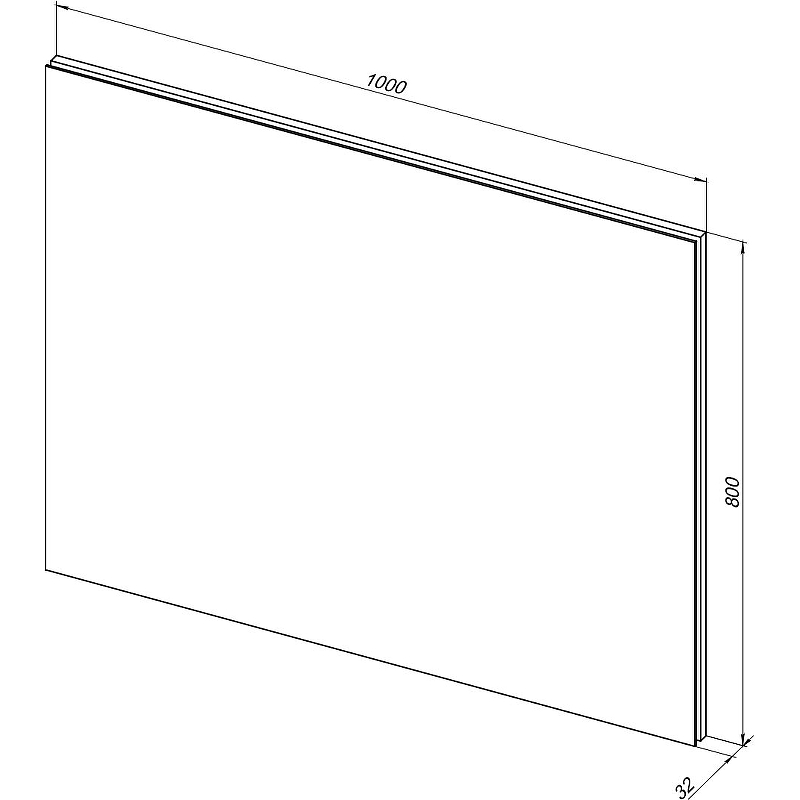Приобрести aquanet зеркало гласс 100 см, led подсветка, белое