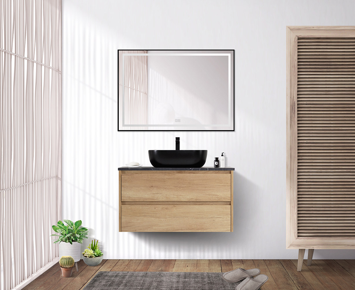 Приобрести belbagno тумба со столешницей kraft 80 см, подвесная rovere nebrasca nature