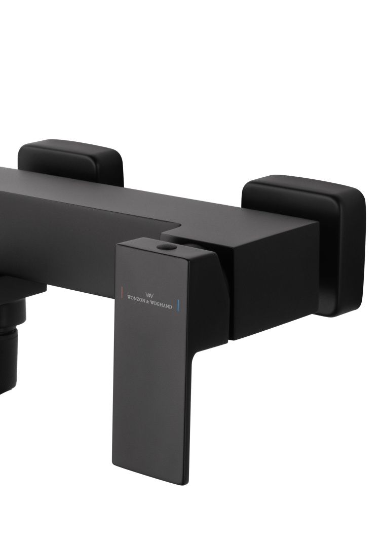 Приобрести смеситель для ванны с душем wonzon & woghand cube, черный матовый (ww-88639016-mb)
