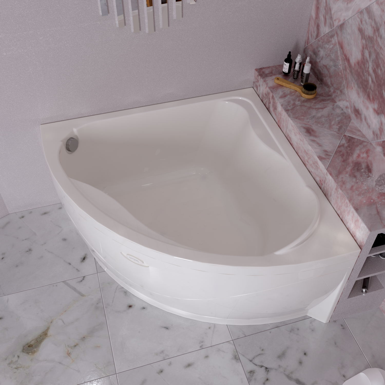 Приобрести акриловая ванна радомир альтея 125x125 см ( комплект каркас )