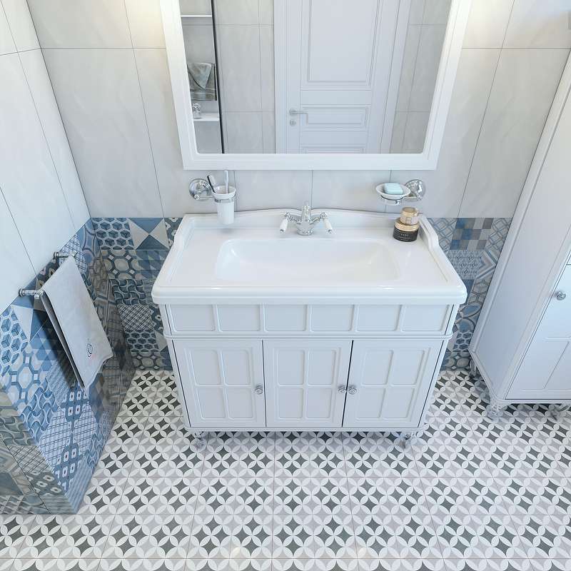 Приобрести caprigo тумба с раковиной напольная borgo 100 см, белая 33414-b231