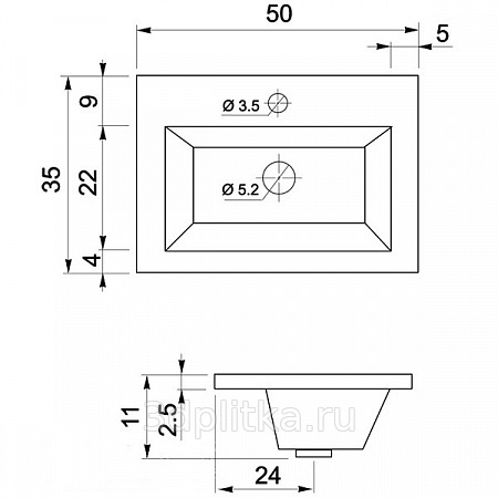 Приобрести aquanet раковина нота 50 new 50х35 см, белая