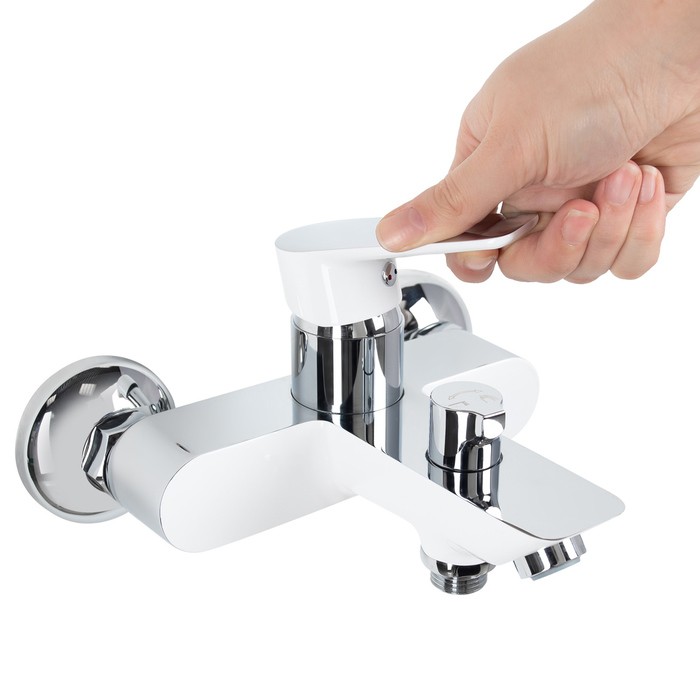 Приобрести iddis смеситель для ванны cloud, 212мм, белый\хром closb02i02wa