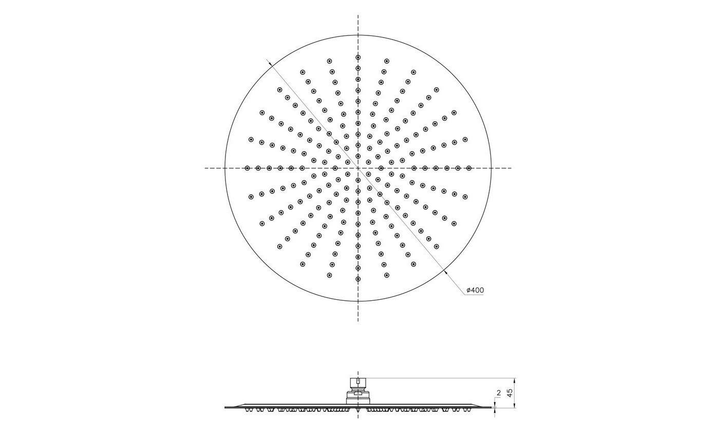 Приобрести lemark верхний душ, одно функциональный 400 мм, сталь lm9483s