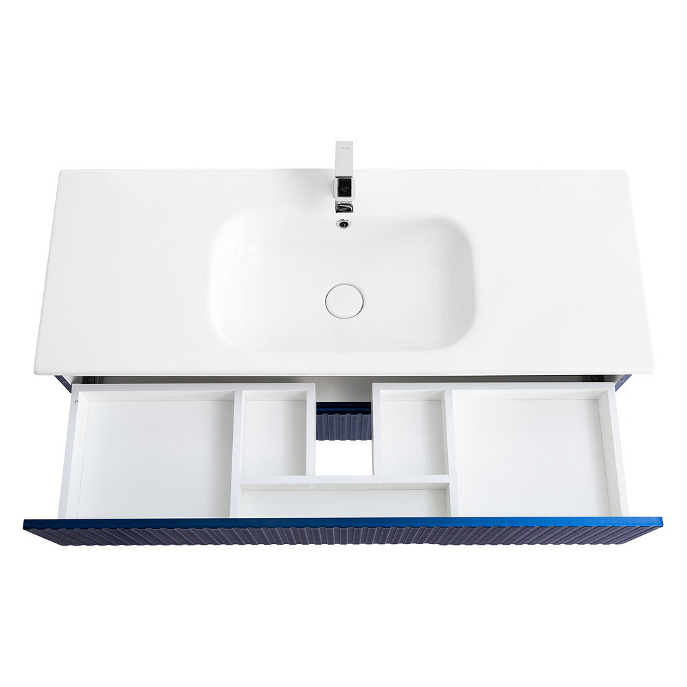 Приобрести cezares тумба подвесная с раковиной duet 120 см sapfiro, синяя duet-1200-2c-so-spf-p