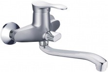 HAIBA Смеситель для ванны 186мм, матовый хром HB2201-1