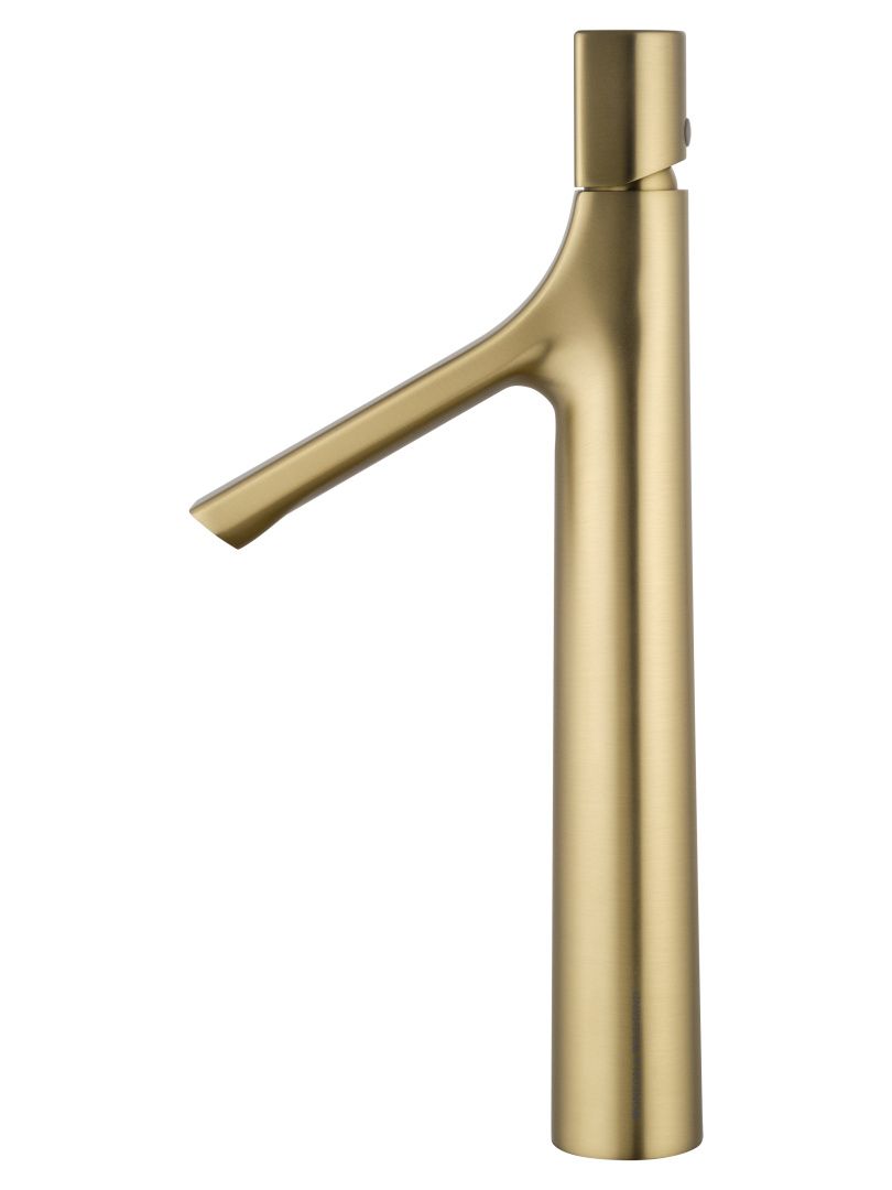 Приобрести смеситель для раковины высокий wonzon & woghand the one, брашированное золото (ww-h1011-bg)