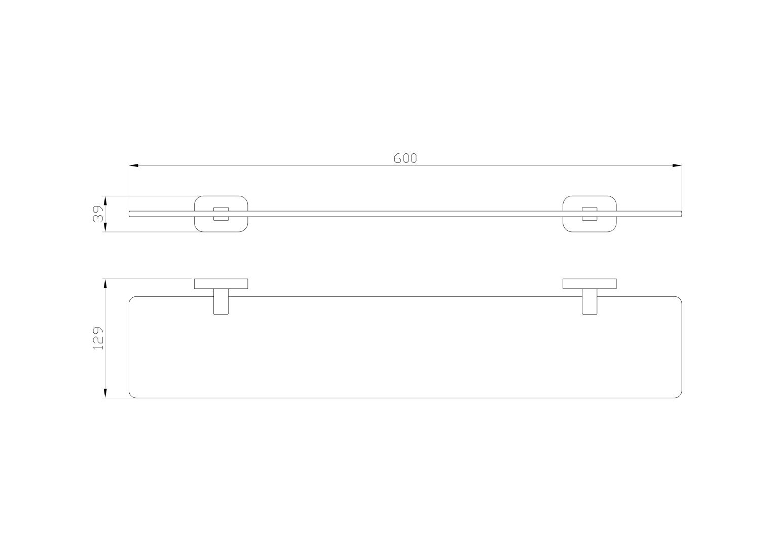 Приобрести стеклянная полка для ванной wonzon & woghand graffity, брашированное золото (ww-9327-bg)