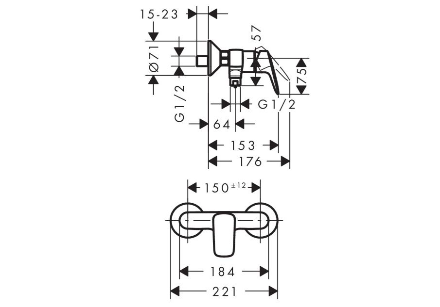 Приобрести 71600000 logis смеситель для душа, однорычажный, вм