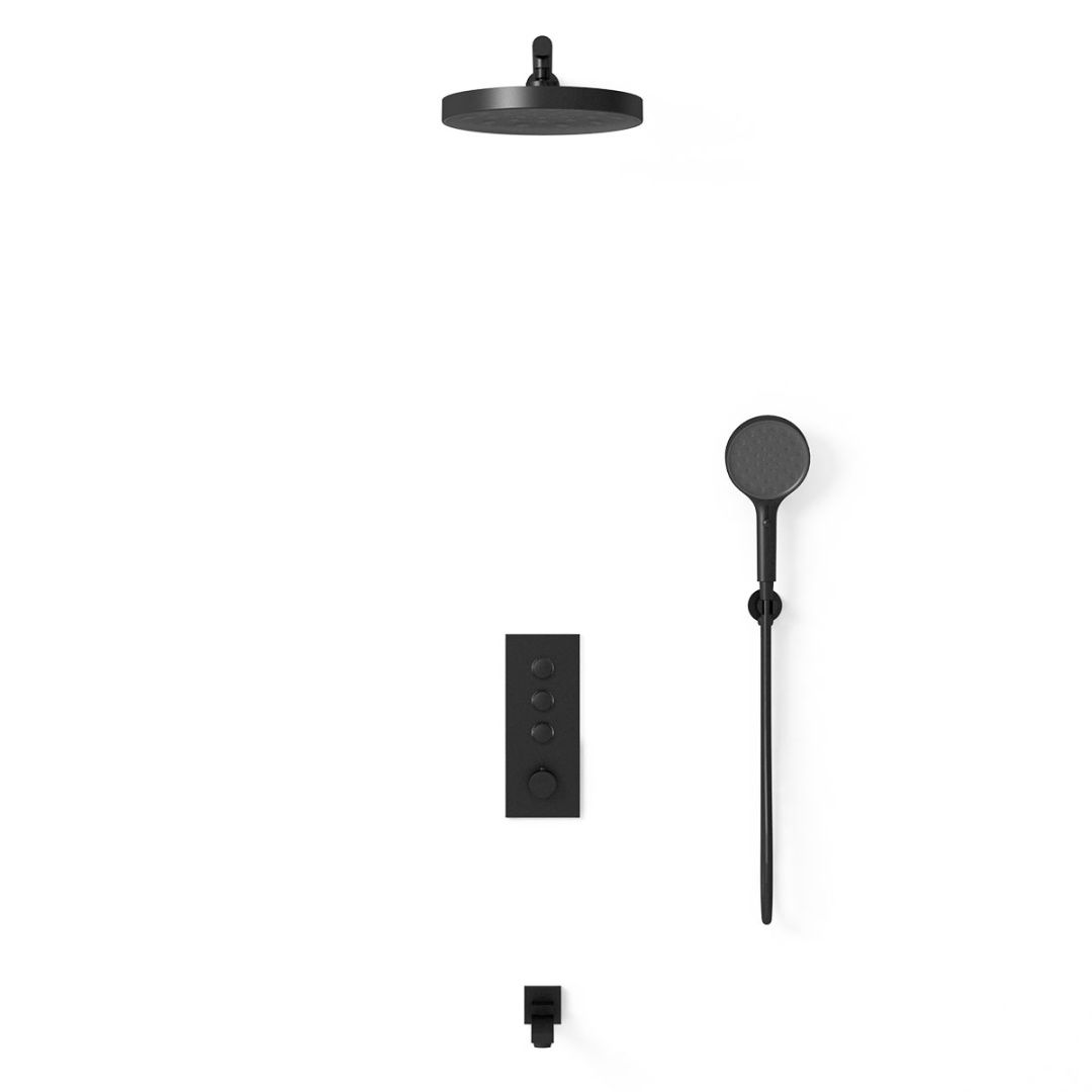 Приобрести vincea встраиваемая душевая система с термостатом, черная матовая vsfw-432t1mb