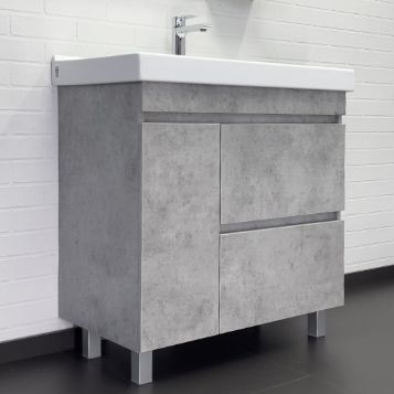Приобрести сomforty тумба с раковиной осло-80н, светлый бетон