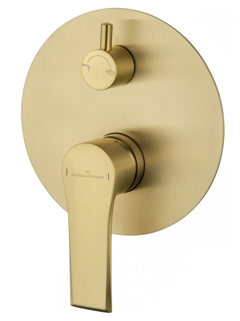Приобрести душевая система встраиваемая wonzon & woghand brilliant, брашированное золото (ww-88939079-bg)